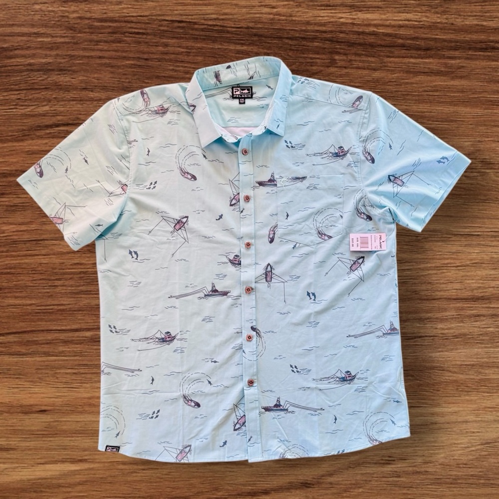 PELAGIC Dockside Stretch Woven Trollin’ Men’s Shirt